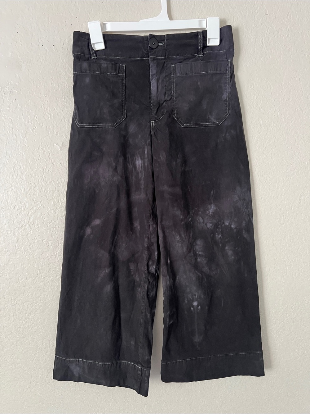EUC MAEVE The Colette Tie-Dye Wide Leg Pants Cotton/Linen Blend Size 27P